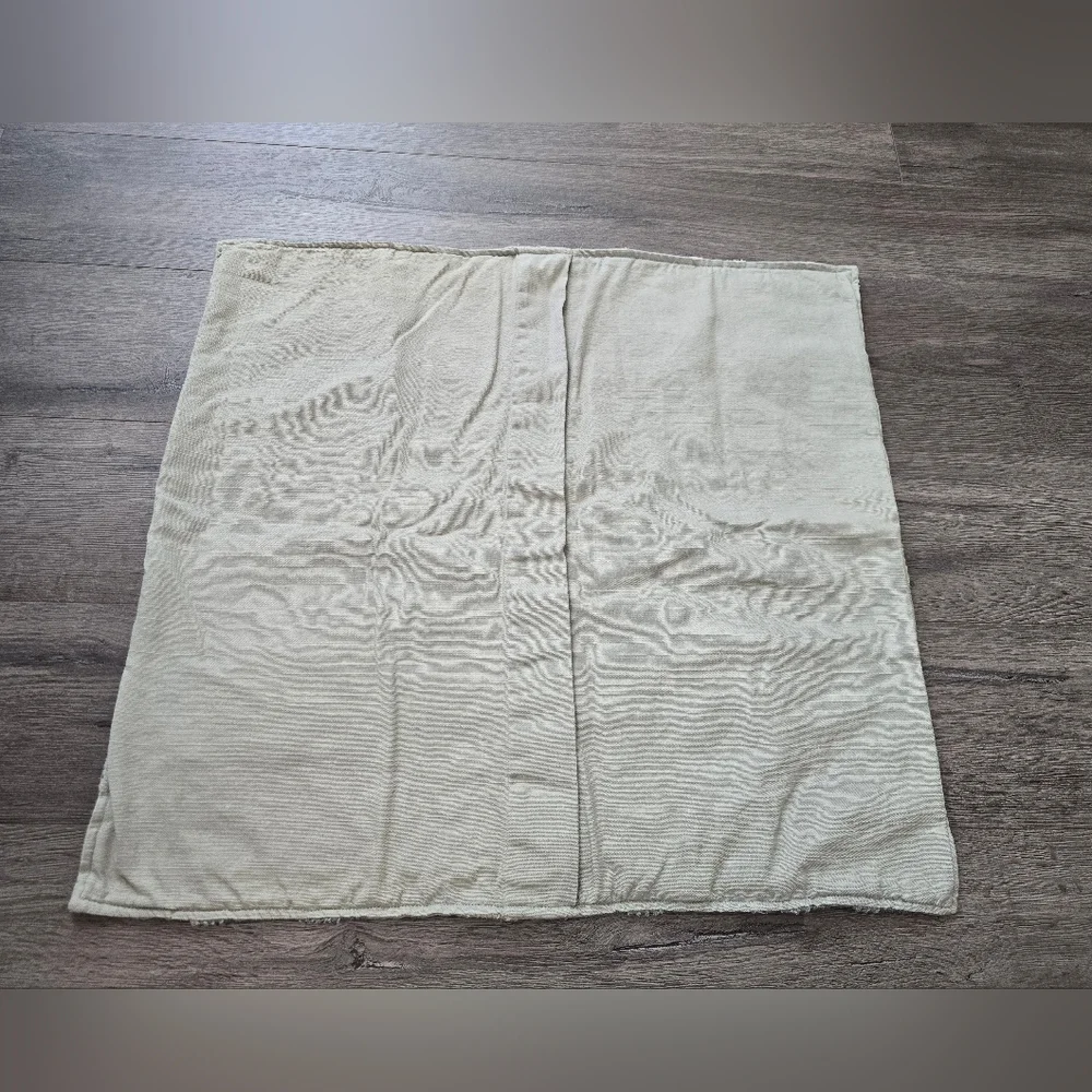 Pottery Barn Pillow Sham Cottage Cabin Farmhouse Embroidered Chenille